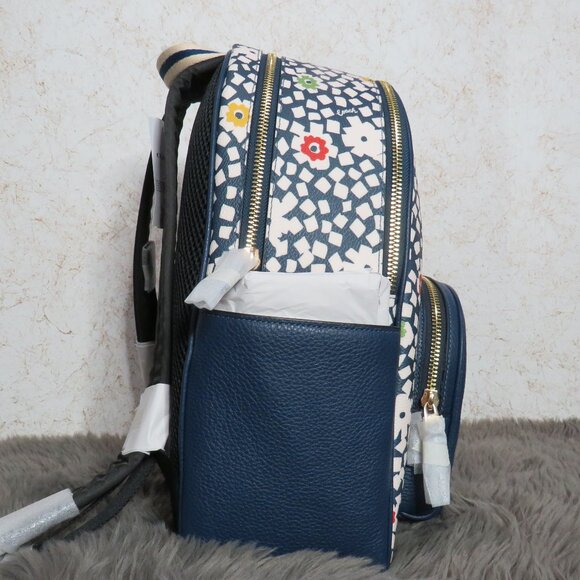 Coach Court Backpack with Floral Print (Deep Blue) - Picture 4 of 6